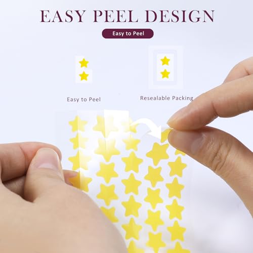 XVXV Adesivos de espinhas de estrela para rosto, adesivos de acne hidrocolóide, 3 tamanhos, 240 unid