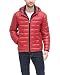 Tommy Hilfiger Men's Ultra Loft Insulated Packable Jacket With Contrast Bib and Hood, Red/Midnight Bib, M
