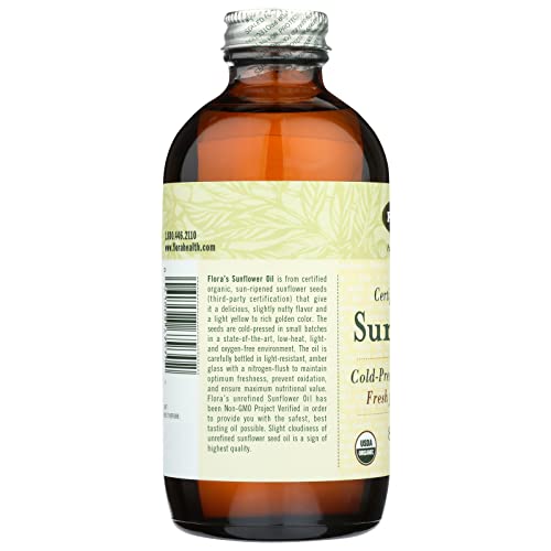 Flora - Sunflower Oil, Cold Pressed & Unrefined, 8.5 Fl Oz #TOP1