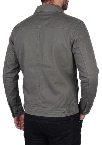 Image of Summer Lightweight Canvas Cotton Jacket Men - Punk Gothic Brando Biker Coat Classic Rock Streetwear Belted Jacket
