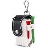 ゴルフボールケース ゴルフ ボールポーチ ブルーとブラックの ゴルフ用品 軽量 マグネット開閉 簡単着脱 携帯便利 小物入れ対応 (ブラック)