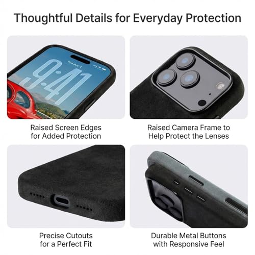 Coque iPhone 17 Pro Max MagSafe aimants N52 et commande caméra ajourée noire - 6