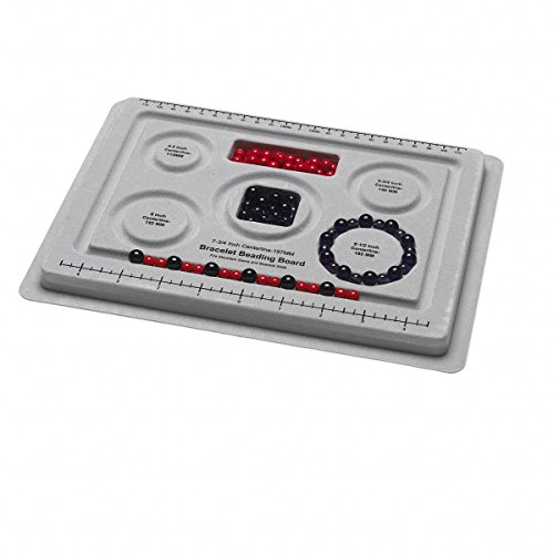 Bead Board Grey With Flocking 10X7-1/2 Inches With 5 Round Grooves For Bracelets #TOP24