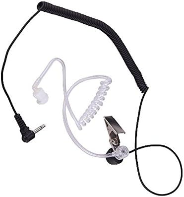 Hensych 3.5mm Listen/Receive Only Covert Acoustic Tube Earpiece Headset For Two Way Radio Speaker Mic Microphone