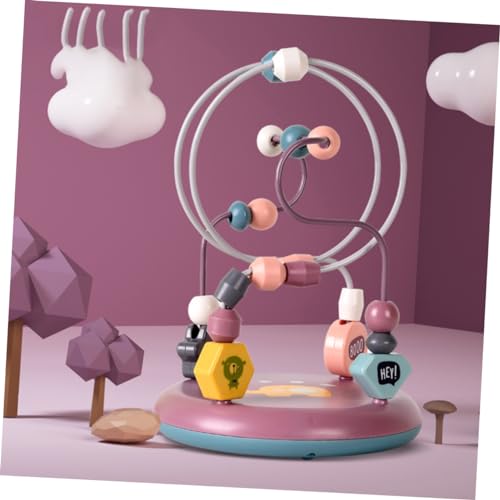 Toyvian 2 Peças Blocos De Construção Multifuncionais De Pista Dupla Enrolados Em Contas Cubo De Ativ