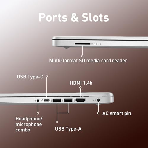 Image of HP Ultrabook 14 Laptop Computer Business Study & Home 2026, MS Office for The Web + Win11 Home, Quad-Core Intel CPU, 128GB SSD, WiFi 6, Bundle Thunderobot Wireless Mouse