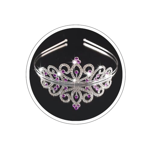 Image of Yheahin Glitter Silver Crystal Princess Tiara Elegant Rhinestone Pearl Crown Wedding Prom Birthday Party Headdress Costume Hair Accessories for Girls Kids Women, Standard size, Alloy, Crystal