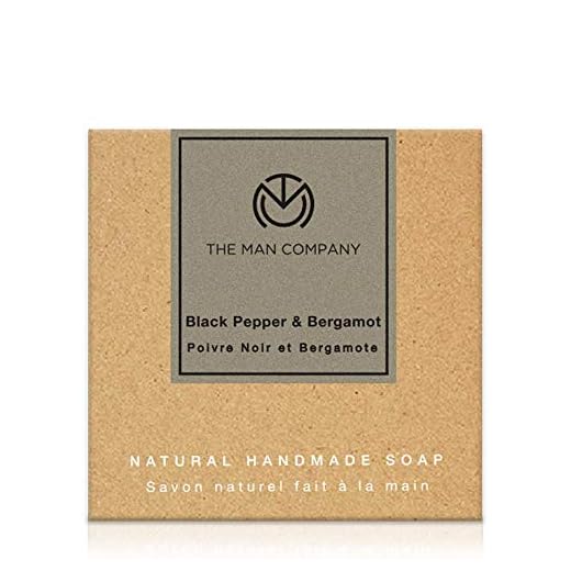 The Man Company skin brightening Soap with Blackpepper and Bergamot (125 gm) | Made in India