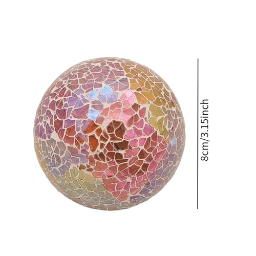 Boules mosaïque en verre de style B : 3 sculptures sphériques d'exception