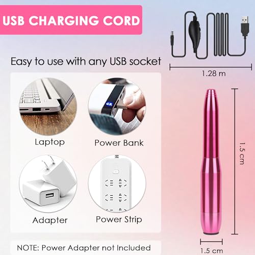 RETOLIT 16 in 1 Nail Drill Machine Professional, 20000 RPM Electric Nail File USB, Adjustable Speed Manicure Pedicure Kit with Drill and 56 Polishing Bands, Nail Tools Acrylic... - Image 3