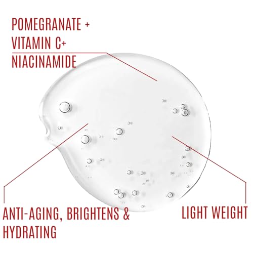VIGDERMA Pomegranate Natural Face Serum - Antioxidant-Rich Formula with Niacinamide, Vitamin C 15% & E and Hyaluronic Acid for Anti Aging Face, Fine Lines & Dark Spots. 1Fl Oz