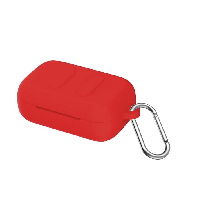 LIRAMARK Shockproof Protective Silicone 360° Cover Case with Buckle Designed for Skullcandy Dime & Skullcandy Dime 2 (Red)