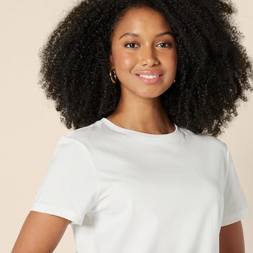 Amazon Essentials Women's Regular Fit 100% Cotton Crewneck Short Sleeve T-Shirt, Multipacks3