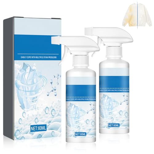 Non Ionic Clothing Emulsifier Stain Remover Portable Dry Cleaning Stain Removal Spray Powerful Laundry Stain Remover Spray Active Enzyme Laundry For Clothes (2pc)