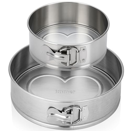 immer Set de 2 Moules à Charnière Démontable en acier inoxydable 18/8 – non revêtu, sans BPA/PFAS (Ø 25 cm + 18 cm)