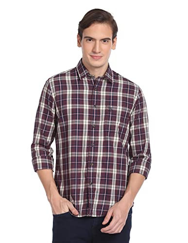 Image of U.S. Polo ASSN. Men's Cotton Regular Fit Tartan Check Twill Casual Shirt