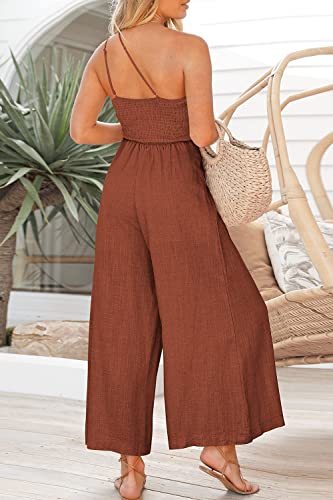 PRETTYGARDEN One Shoulder Wide Leg Jumpsuit #TOP1
