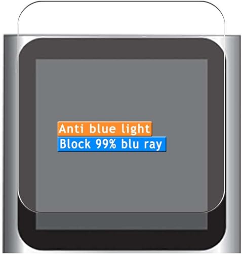 Miniatura 1 de Paquete de 4 protectores de pantalla anti luz azul, compatibles con Apple iPod nano 6 nano6 6th protectores de película de TPU vidrio no templado