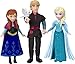 Mattel Disney Frozen Toys, Small Doll 4-Pack with Anna, Elsa, Kristoff & Olaf, Plus Fountain and 3 Storytelling Accessories, Inspired by Movie
