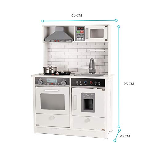 wuuhoo® Premium Spielküche Gordon mit Licht und Sound aus Holz - große Holzküche inkl. Herd, Backofen und Spüle… – Bild 4