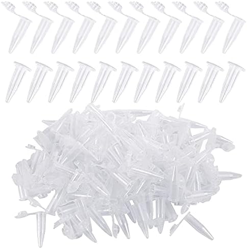 Micro Centrifuge Vials 1.5ml, 500Pcs Centrifuge Tubes Microcentrifuge Tubes 1.5ml, Plastic Test Tubes with Caps 1.5ml Vials for Sample Storage Without Leakage