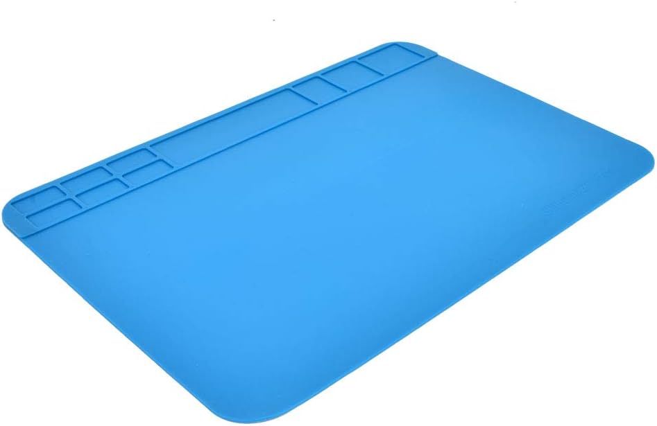 Solder Mat, Soldering Stations, Silicone Soldering Mat, Large Anti Static Magnetic Electronic Repair Work Mat for BGA and Gun Soldering Iron, Workbench, Cell Phone Laptop Repair