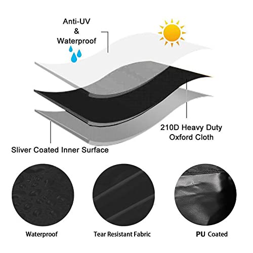 Bosking Electric Wheel Chair Cover Waterproof Mobility Scooter Storage Cover For Travel Power Wheelchair Dust Protective Cover With Adjustable Drawstring (45"L X 29.5"W X 51"H, Black) #TOP3