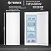 Teknix TSFG1385W Upright Tall Freezer - Freestanding with 170L Capacity - Smart Frost - Suitable for Garages - Reversible Door - 5 Large Drawers - White, H138.0 x W55.0 x D57.0 (cm)