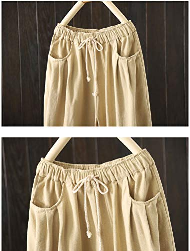 FTCayanz Mallimoda Donna Pantaloni Larghi Elastico...