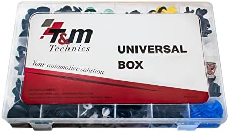 T&M TECHNICS® Complete Set of Plastic Mounting Clips for Car - Pack of 457 Rivets, Clips and Universal Fasteners for Vehicles - Bodywork and Car Accessories