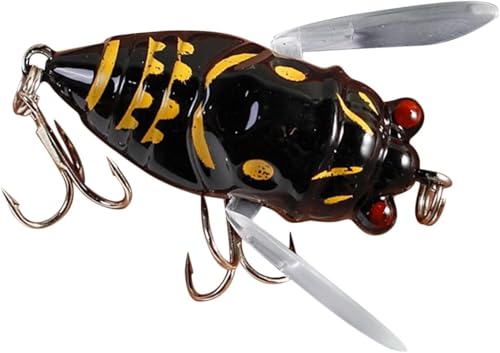 1pc Black Cicada Fishing Catcher - Freshwater Attractant Lures,Fish...