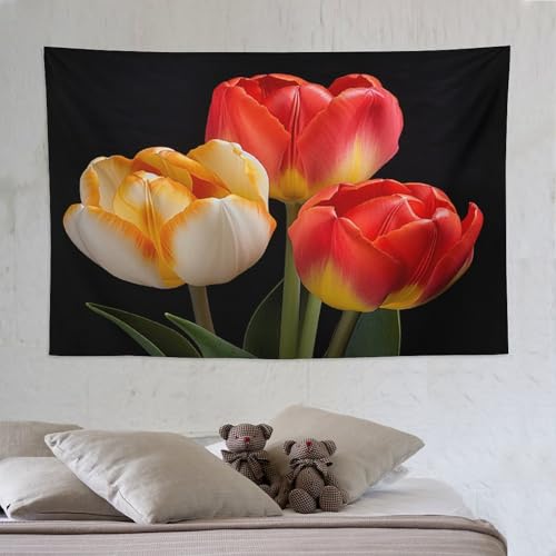 Tapisserie fleur DCCCY tenture murale salon grand format tissu decoration 3D