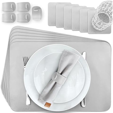 MIQIO Faux Leather Table Mats Set Cover