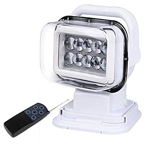 EIOUHENG 50W LED Spotlight LED Search Light 360 Degree LED Rotating Remote Control Work Light with Magnetic Base for SUV Boat Home Security Protection Emergency Lighting Farm Field Garden EIOUHENG 50W LED Spotlight LED Search Light 360 Degree LED Rotating Remote Control Work Light with Magnetic Base for SUV Boat Home Security Protection Emergency Lighting Farm Field Garden