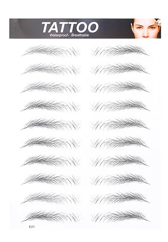 YOYO 眉毛シール 自然 防水 時短 長持ち 60ペア レディース 眉毛スタンプ アートメイク アイブロウパッチ 眉毛ティント 落ちない (black-E21)