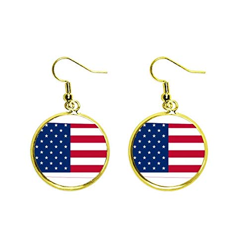 Pendientes de bandera de Kansas ideales para fiestas patrióticas y cenas