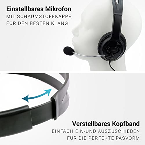 QY USB headset, Stereo hoofdtelefoon met microfoon voor PC, Laptop, Gaming, FaceTime, PS4 - Afbeelding 5