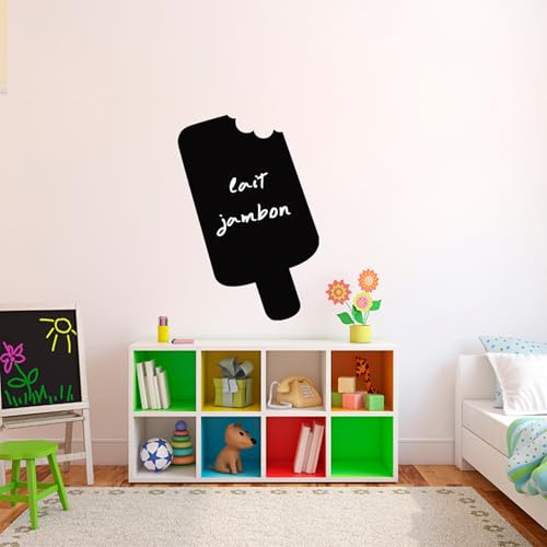 Stickers Muraux Adhésif Effaçable Ardoise Tableau Noir Glace Esquimaux XL