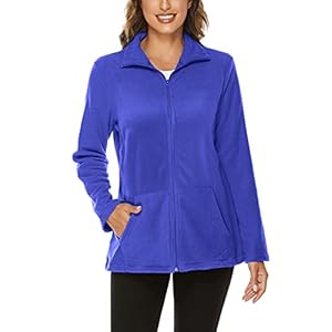 Hibelle Women’s Outdoor Full-Zip Thermal Fleece Jacket with Pockets