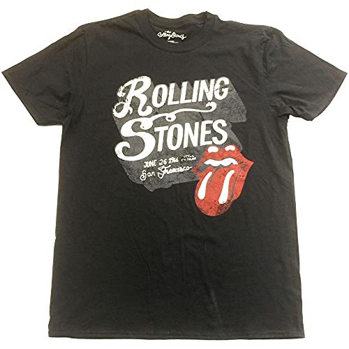 Rolling Stones The T Shirt Hyde Park London Band Logo Officiel Charcoal Gris - Les Beatles, Paul McCartney, John Lennon, RIngo Starr, George Harrison Rolling Stones The T Shirt Hyde Park London Band Logo Officiel Charcoal Gris
