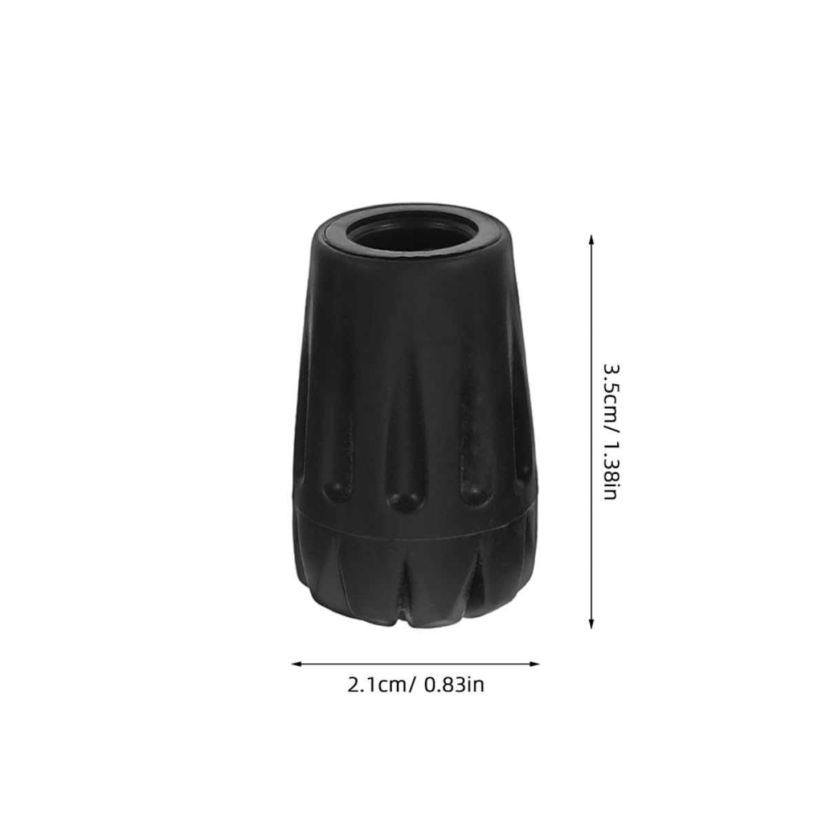 IWOWHERO 6pcs Trekking Pole Tip Set Hiking Stick Tips Trekking Pole Accessories Walking Poles Boot Tips Walking Cane Tip Thickened Pole Tip Covers Trekking Pole Feet Protectors Black