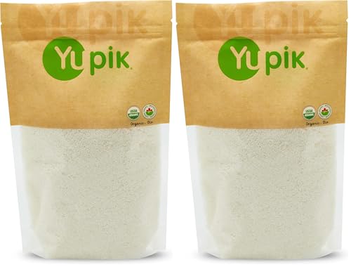 Yupik Organic Desiccated Coconut, Fine,1 lb (16 oz), Non-GMO, Vegan,Gluten-Free,Kosher, Finely Ground,Unsweetened,No Added Sugar,Oil-Free,Source of Fiber,Healthy Snacks, Ideal for Topping (Pack of 2)