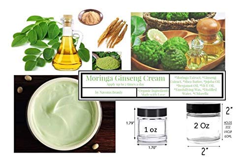 Navoms Beauty NBMORINGACREAM Organic Moringa Ginseng Face Cream With Bergamot & Vitamin E Oil, Face Moisturizer thumb #1