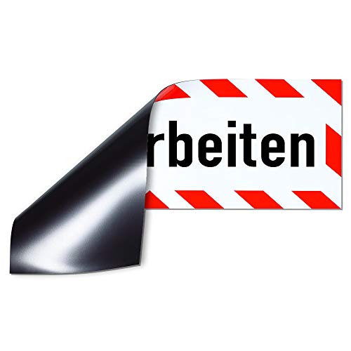 Magnetschild Forstarbeiten | Schild magnetisch | mehrere Größen lieferbar (45 x 15 cm)