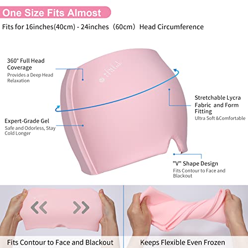 Gelo em gel Touca para dor de cabeça Chapéu para alívio de enxaqueca Terapia de compressas quentes e