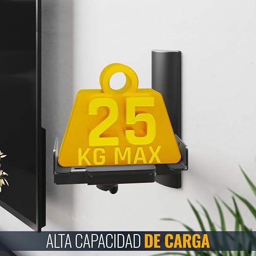 RICOO Soporte Altavoz para Pared Giratorio Inclinable Brazo para bafles WLAN airplay Speaker Wall-Mount Universal LH023-B Negro 2 Piezas - imagen 4