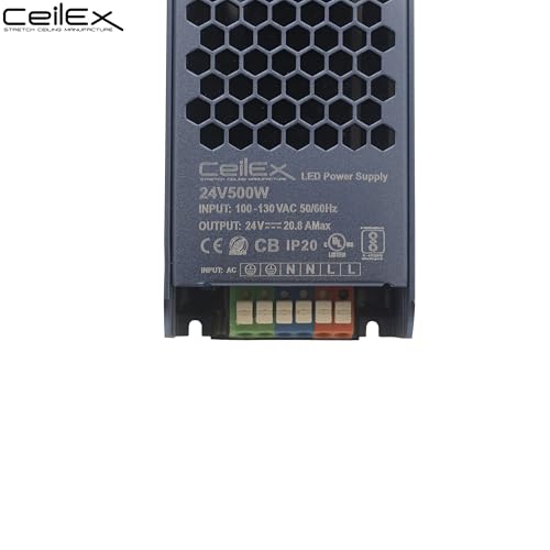 Image of LED Driver 24V 500W IP20 UL Listed, Transformer for LED Lights, LED Power Supply 100-130 VAC 50 /60Hz