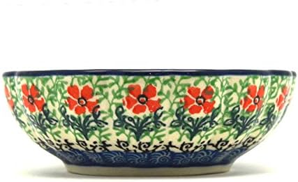Polish Pottery Bowl - Shallow Scalloped - Small - Maraschino