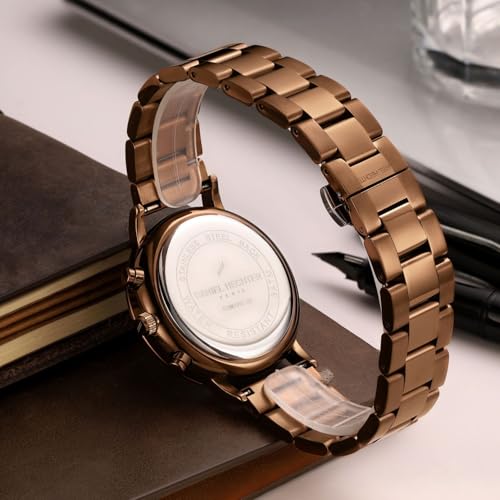 Image of Daniel Hechter Paris Wagram Collection Chronograph Watch for Men with Round Dial, Quartz Movement, Three Sub-Dials and Stainless Steel Strap - DHM1051
