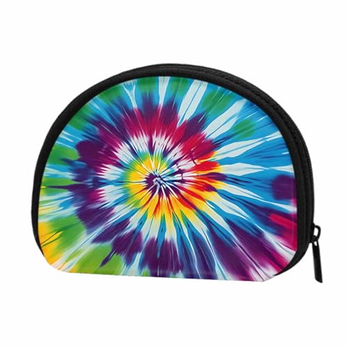 IBILIU Small Coin Purse Spiral Tie Dye Pattern Mini Wallet Coin Pouch Change Purse For Women Men